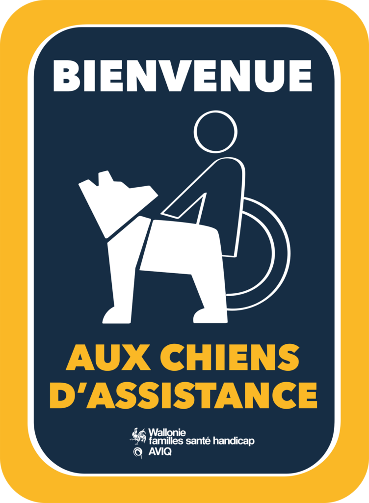 Pictogramme chiens d'assistance admis